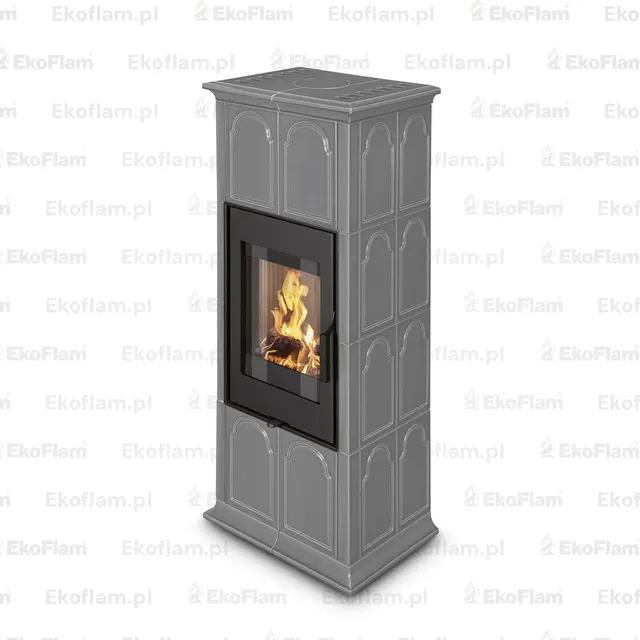 Kominek na drewno Romotop Gremio 2G ceramika  54505 silver