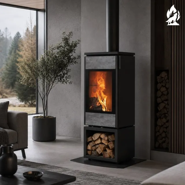 Wood-burning stove Nobis 8/10 Flat 770 gres dark