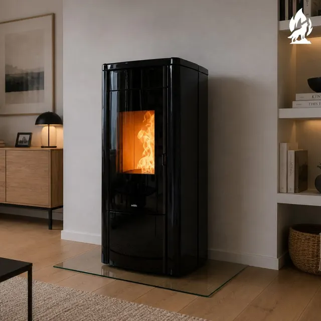 Pellet stove Nobis H14/17 Shape steel black
