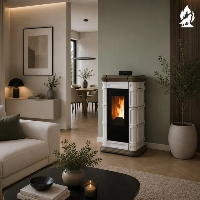Pellet stove Thermorossi Saint Moritz Natural Plus Maiolica turtledove