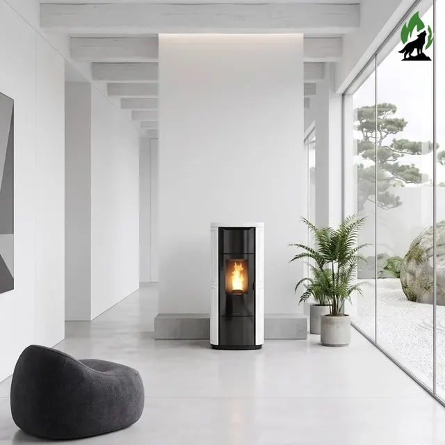 Pellet stove Nobis H20/25 Shape Maiolica white