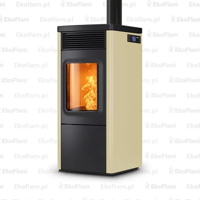 Pellet stove Nobis 6/9 N70 Top/Coax V steel cream