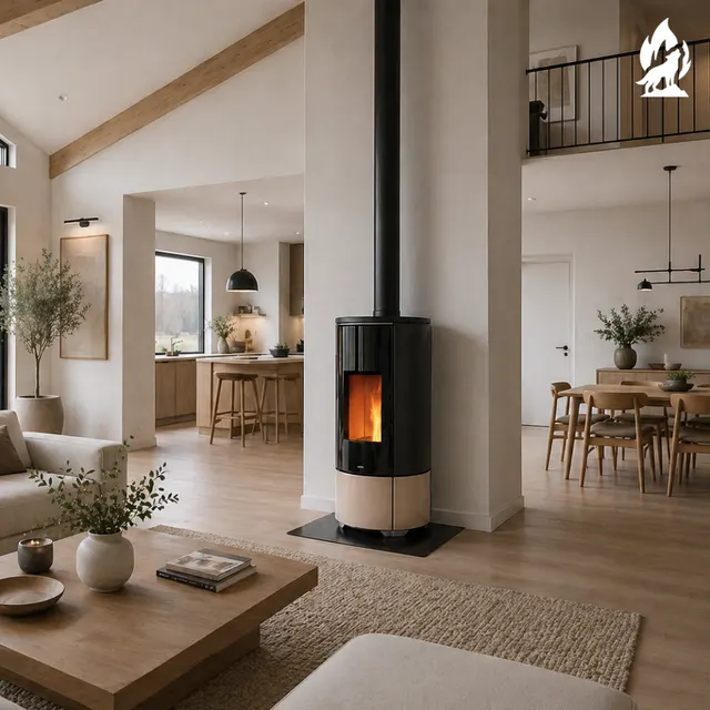 Pellet stove Nobis A8/10 Round Top/C V Maiolica hazelnut
