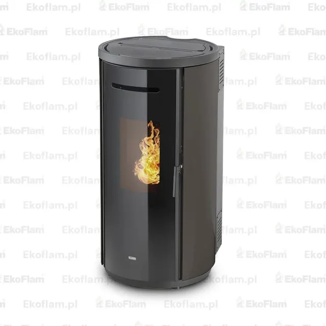 Kominek na pellet Klover Krono 80 Air stal brązowa