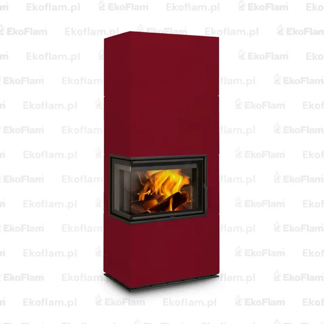 Kominek na drewno Romotop Solid L Top ceramika  75705 wiśniowy