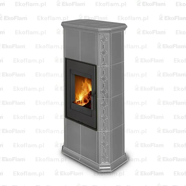 Kominek na drewno Romotop Gremio 4 ceramika  54505 silver