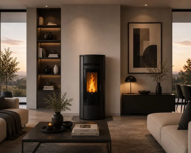 Pellet stove Klover Style 180 steel black