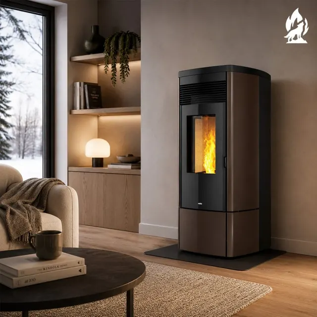 Pellet stove Nobis A11/13 Zenith Plus V steel bronze
