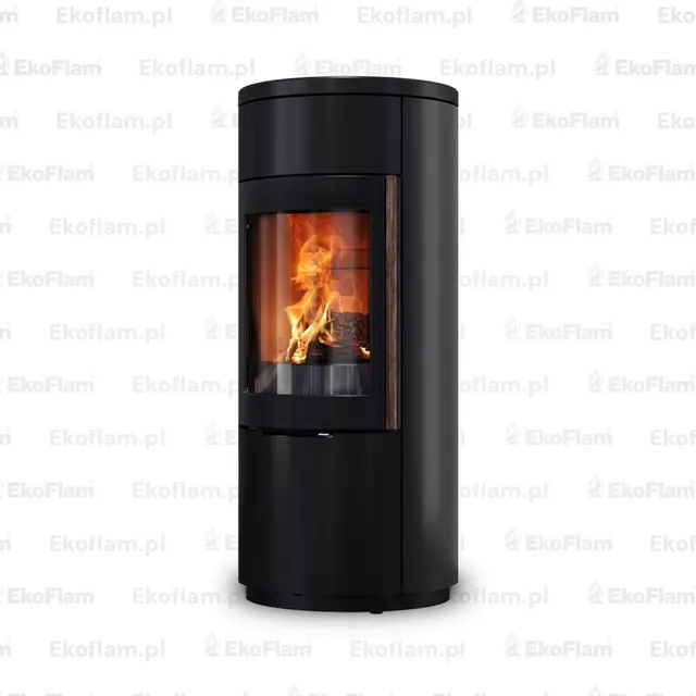 Wood-burning stove Nobis Round 900 steel black