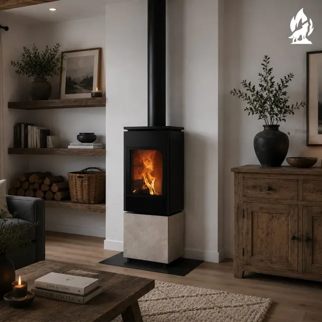 Wood-burning stove Nobis 8/10 Flat 500 gres grey