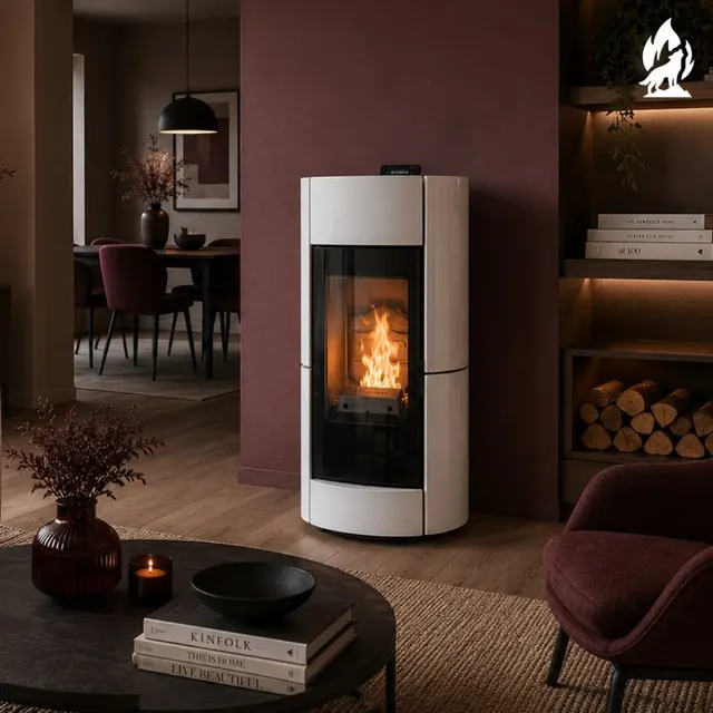 Pellet stove Thermorossi Chic Pidra14 Maiolica white