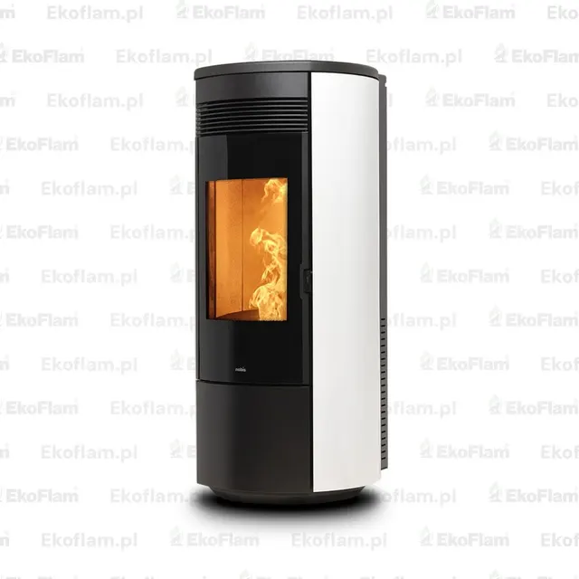 Pellet stove Nobis H14/17 Shape Round steel white