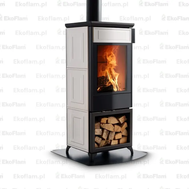 Wood-burning stove Nobis 8/10 Classic 220 Maiolica white