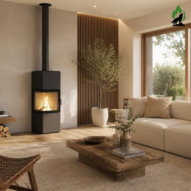 Wood-burning stove Hajduk Pixel L black