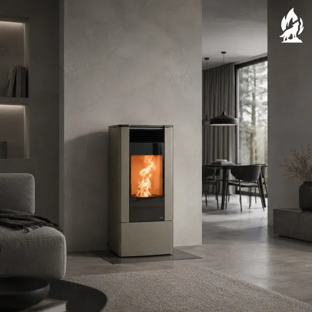Pellet stove Nobis 7/10 Lisa V steel dove grey