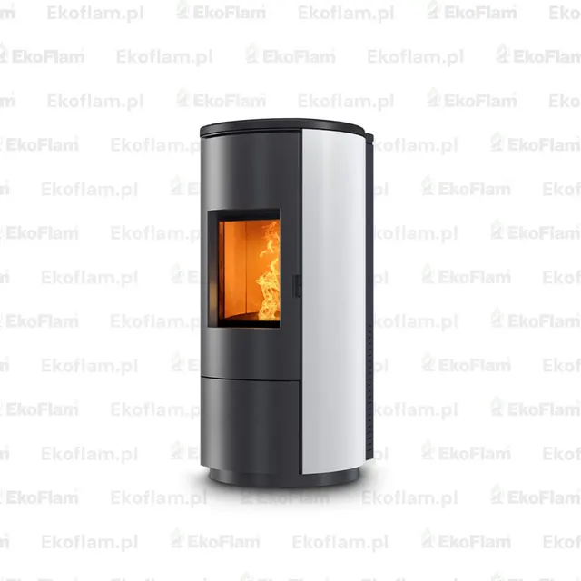 Pellet stove Nobis A8/10 Round Top/C V steel white
