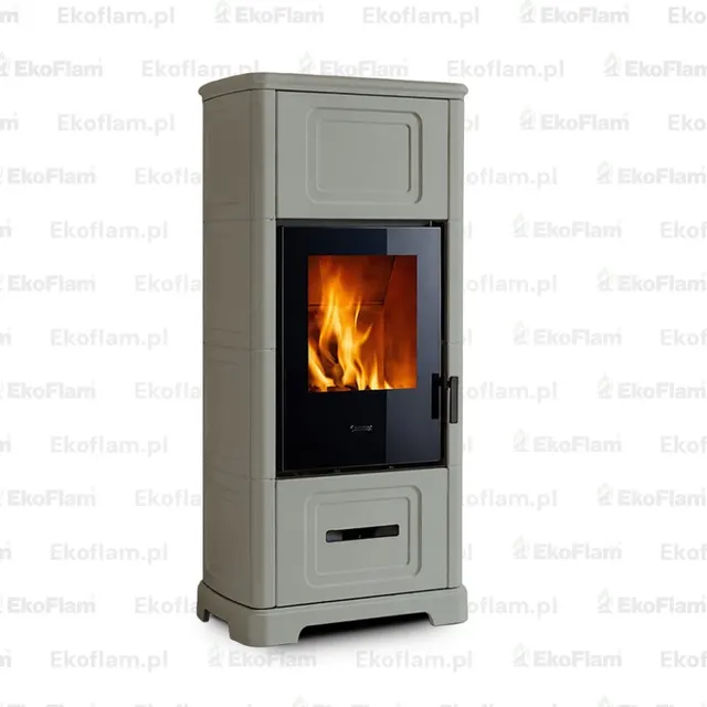 Wood-burning stove Piazzetta E928 C Maiolica biancogrigio