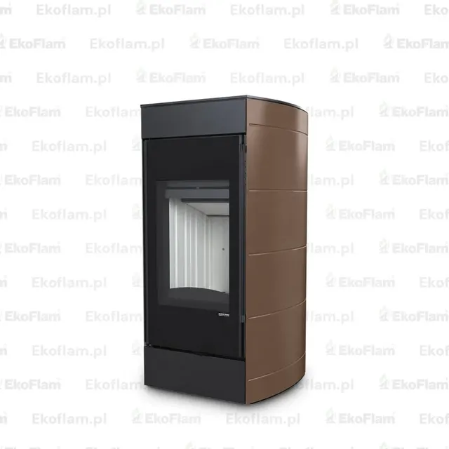 Kominek na drewno Defro Home Hydrofire stal brązowa