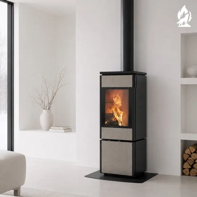 Wood-burning stove Nobis 8/10 Flat 700 gres grey