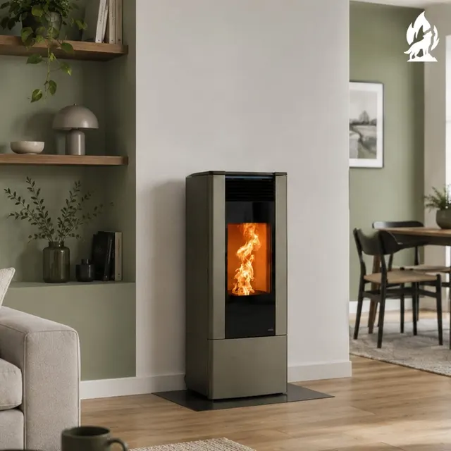 Pellet stove Nobis 7/10 Lisa V steel dove grey