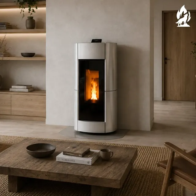 Wood-burning stove Thermorossi Chic Maiolica white