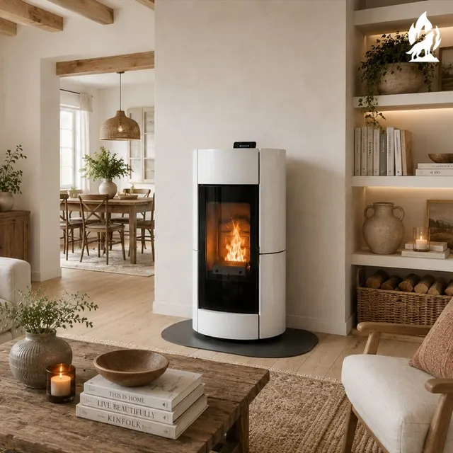 Pellet stove Thermorossi Chic Pidra14 Maiolica white