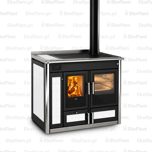 Wood-burning cooker Klover Altea 110 Plus Maiolica avorio