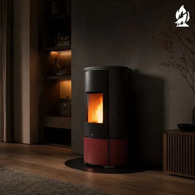 Pellet stove Nobis H10/12 Shape Maiolica bordo