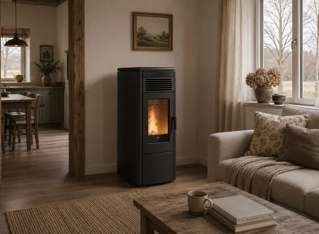 Pellet stove Klover Aura 100 Air steel black
