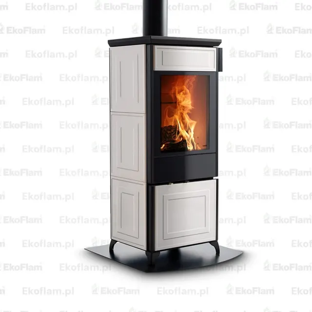 Wood-burning stove Nobis 8/10 Classic 200 Maiolica white