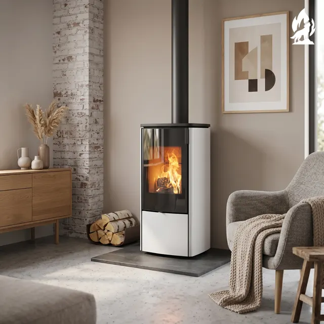 Wood-burning stove Nobis 8/10 Zenith 600 steel white