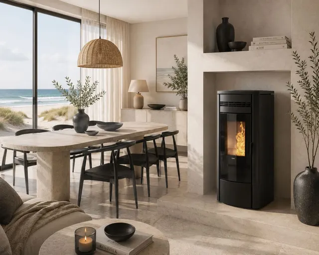 Pellet stove Klover Style 140 steel black