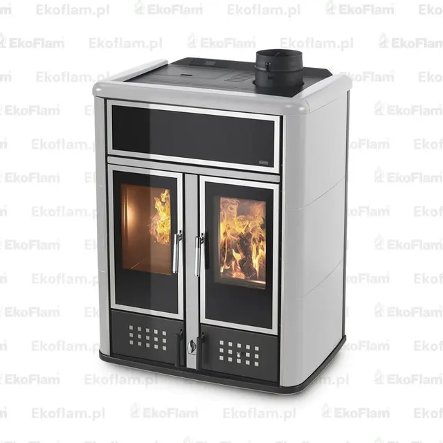 Hybrid stove Klover Dual Maiolica avorio