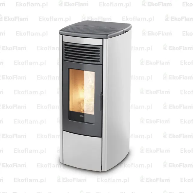 Pellet stove Klover Aura 80 Air steel avorio