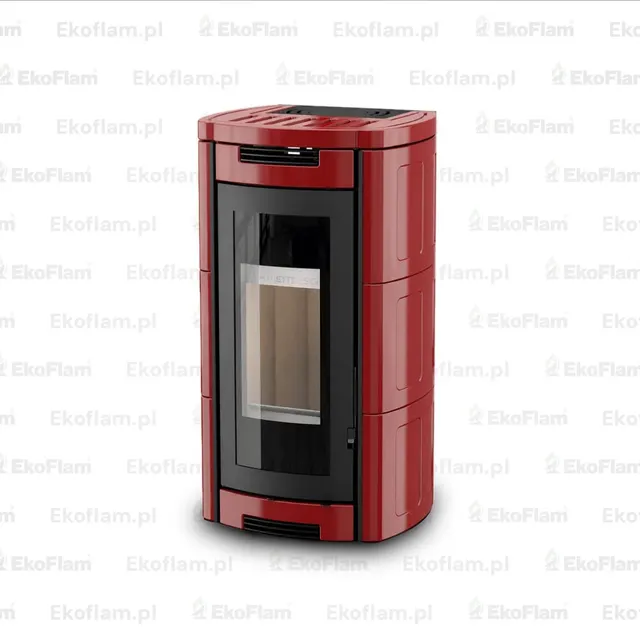Wood-burning stove Moretti Design Aladino Wood bordo
