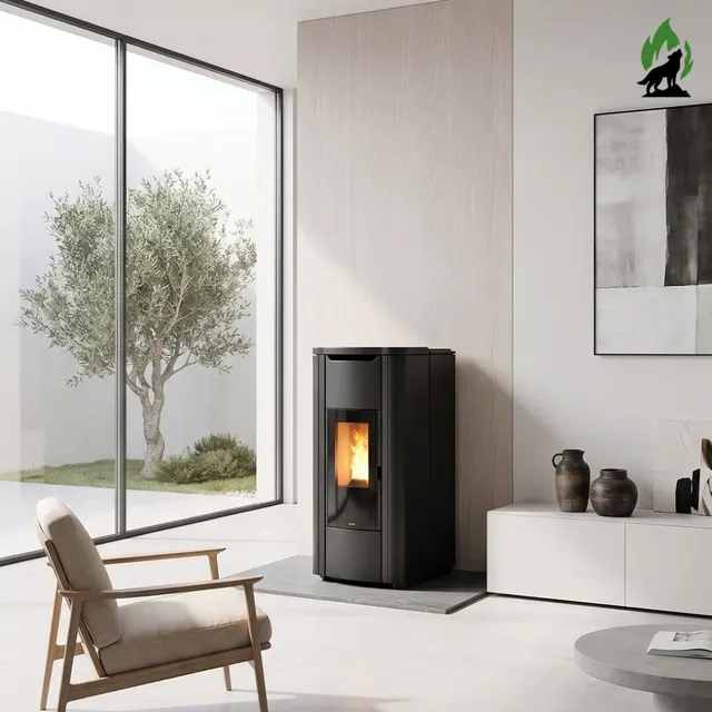 Pellet stove Nobis H20/25 Shape steel black