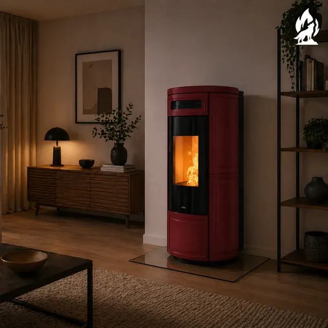 Pellet stove Nobis A11/13 Round V Maiolica bordo