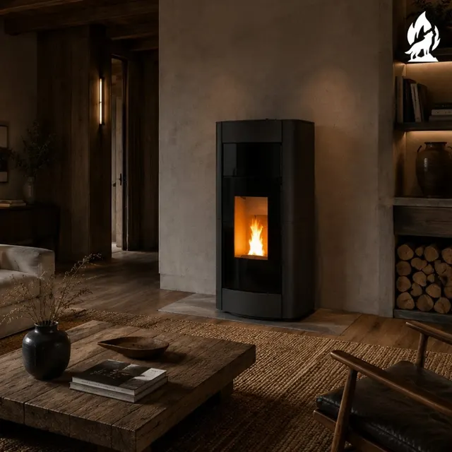 Wood-burning stove Thermorossi Chic Maiolica black