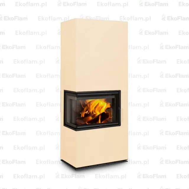 Kominek na drewno Romotop Solid L Top ceramika  35300 narcyzowy