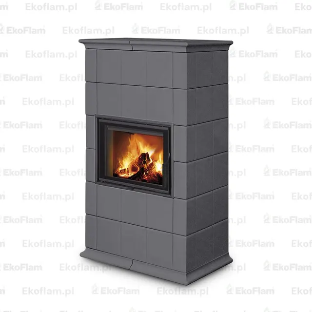 Kominek na drewno Romotop Baracca 10 ceramika  56506 platynowy