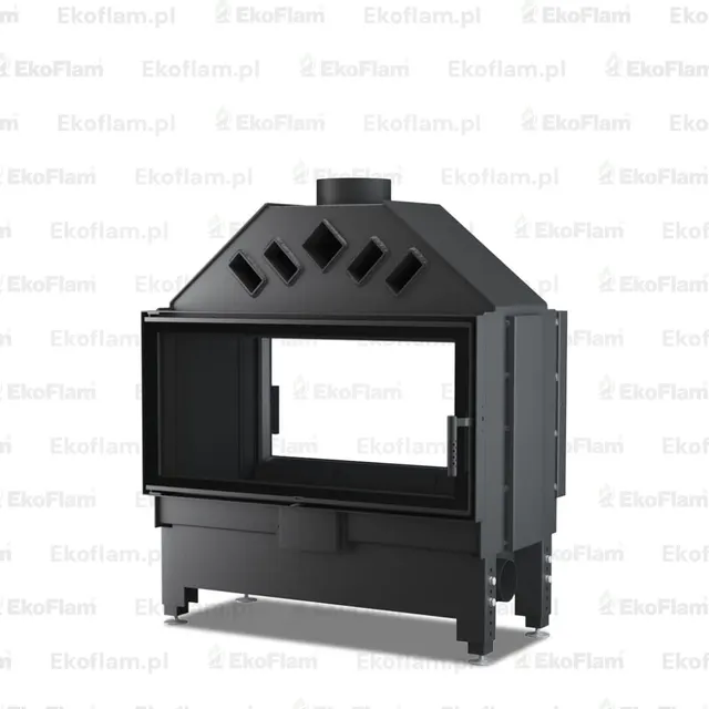 Wood-burning insert Unico Dragon 9 Duo black