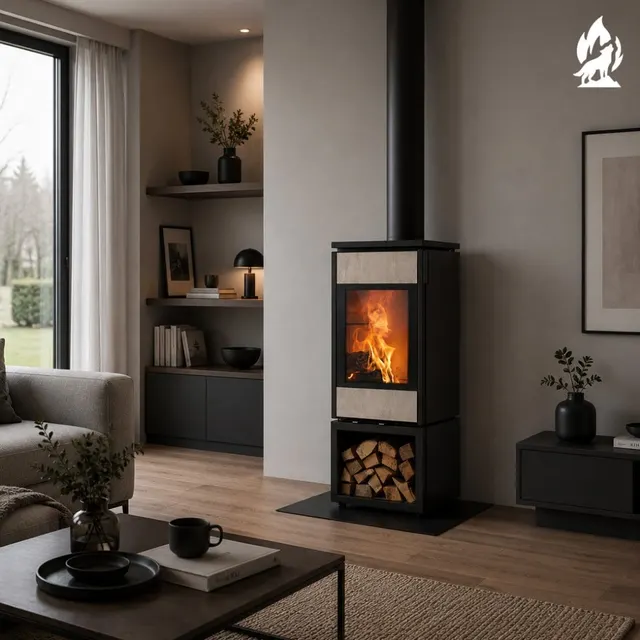 Wood-burning stove Nobis 8/10 Flat 770 gres grey