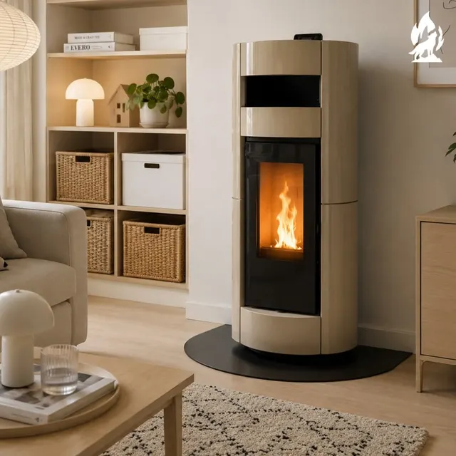 Pellet stove Thermorossi Chic Supreme Natural Plus Maiolica turtledove