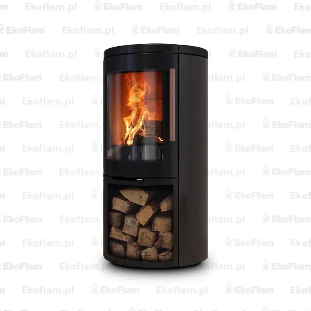 Wood-burning stove Nobis Round 880 steel black