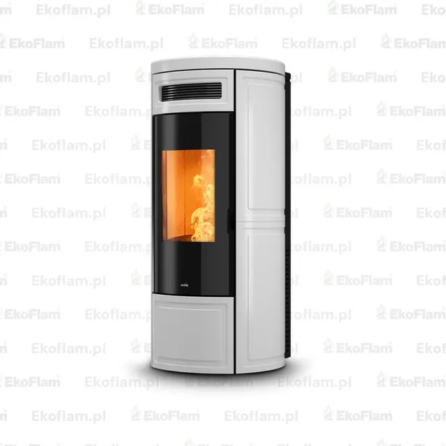 Pellet stove Nobis A11/13 Round V Maiolica white