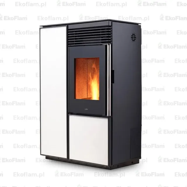 Pellet stove Nobis A10 Light Coax gres white