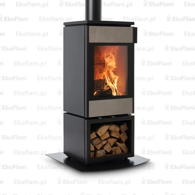Wood-burning stove Nobis 8/10 Flat 770 gres grey