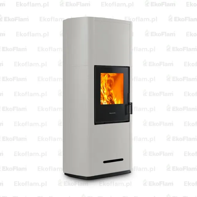 Hybrydowy kominek Piazzetta E228 M-H w białej ceramice