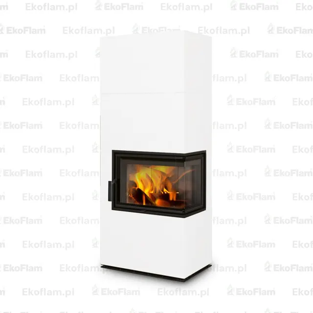 Kominek na drewno Romotop Solid R Top ceramika  90901 biały matowy