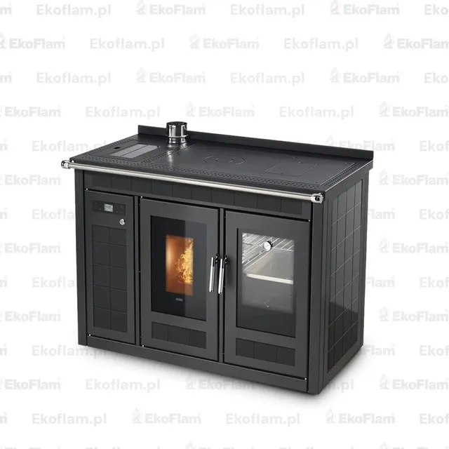 Kuchnia na pellet Klover Smart 120 Plus ceramika czarna